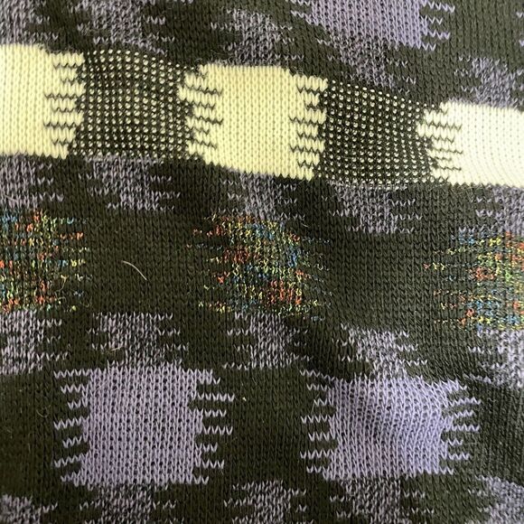 Protege Sweater Mens Large L Black Purple Coogi Style Cosby Made in USA Acrylic - Picture 3 of 7